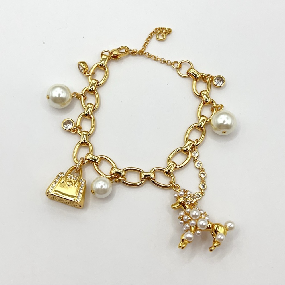 KS503-Kate Spade poodle and handbag bracelet